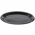 Genpak Elite 8.5x11.5 Black Oval Platter Laminated Foam, 5PK LAM11-3L